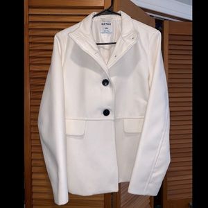 Old Navy White Pea Coat